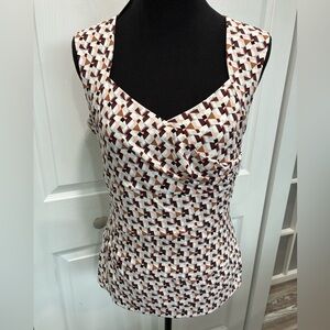 White House Black Market Geometric Tank Top